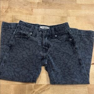 Rock & Roll Denim little Girls Black Cheetah Trouser, size 4